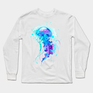 Big Blue Jellyfish Long Sleeve T-Shirt